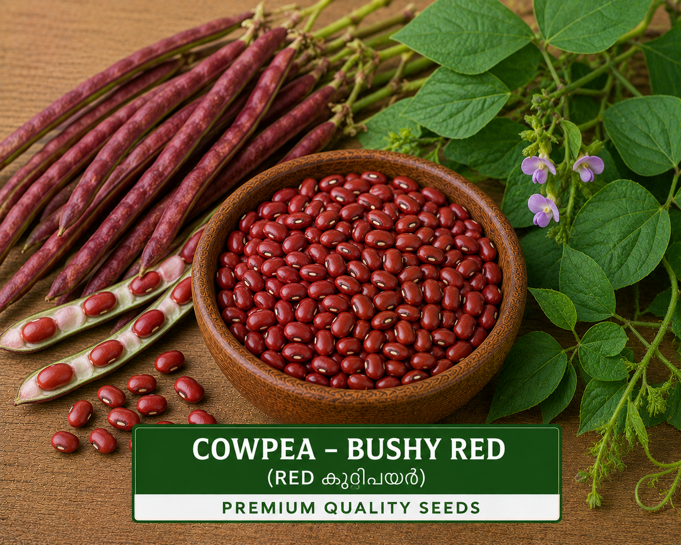 Cowpea – Bushy Red (Red കുറ്റിപ്പയർ)